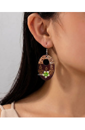 Hand Painted Wooden Earrings